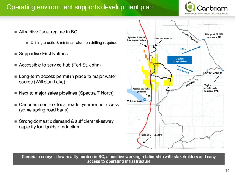INVESTOR PRESENTATION – Canbriam Energy – slide 20