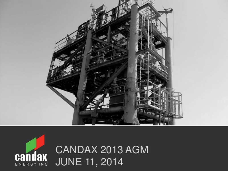INVESTOR PRESENTATION – Candax Energy Inc. – slide 1