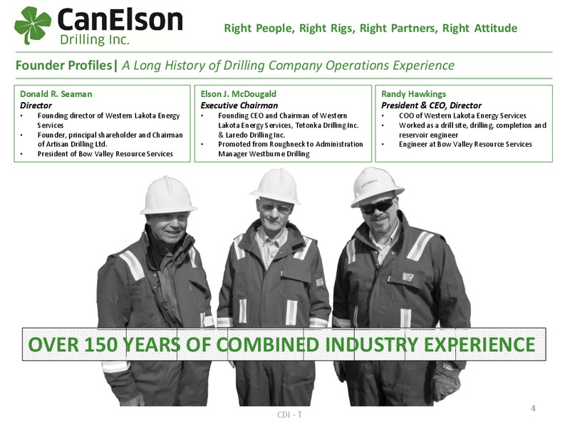 MARCH 2015 INVESTOR PRESENTATION – Canelson Drilling Inc. – slide 3