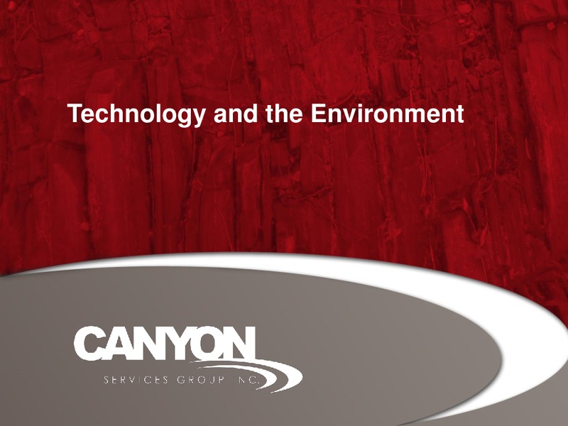 CORPORATE OVERVIEW PRESENTATION – Canyon Services Group Inc. – slide 17