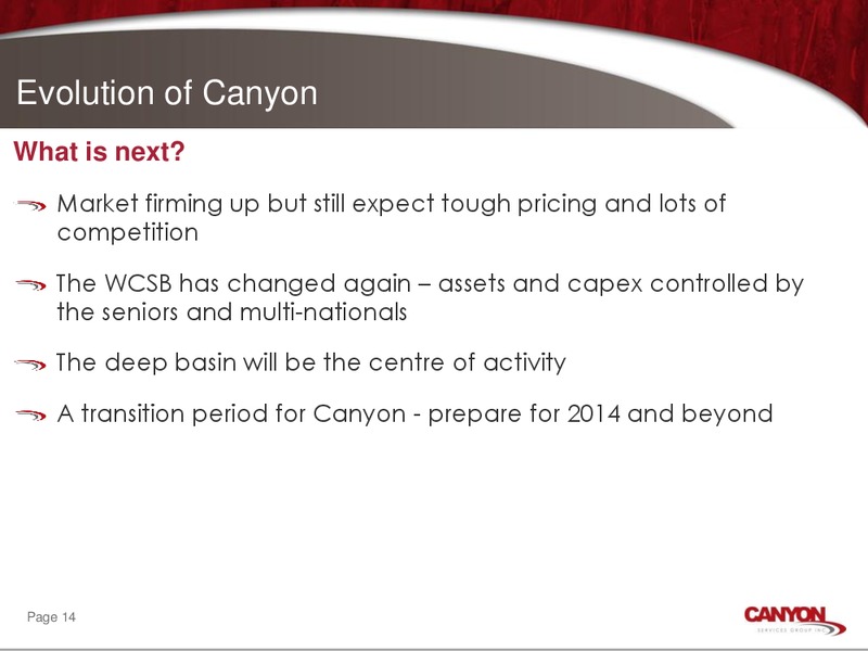 Corporate Overview Presentation – Canyon Services Group Inc. – slide 13