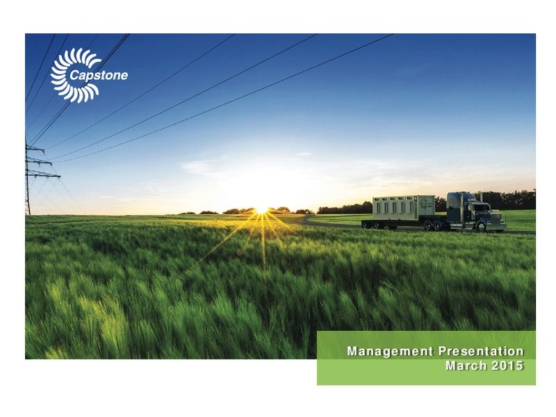 MANAGEMENT PRESENTATION – Capstone Turbine Corporation – slide 1