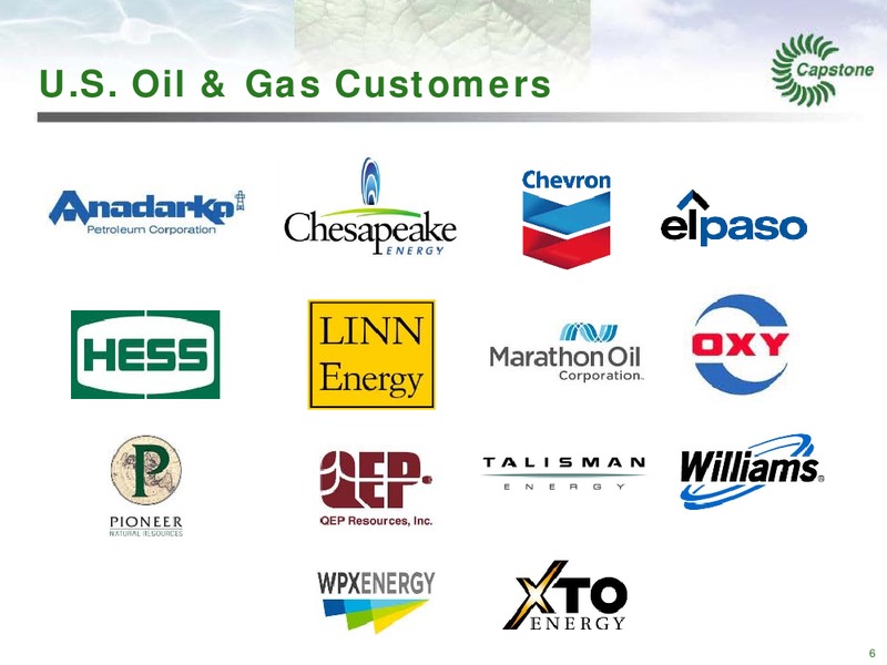 MANAGEMENT PRESENTATION – Capstone Turbine Corporation – slide 6