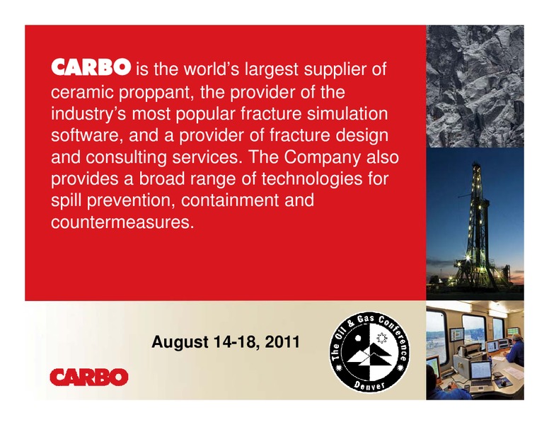 ENERCOMS THE OIL & GAS CONFERENCE – Carbo Ceramics Inc. – slide 1