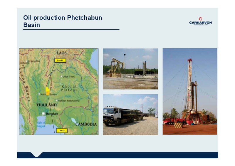 Good oil Presentation – Carnarvon Petroleum Ltd. – slide 14