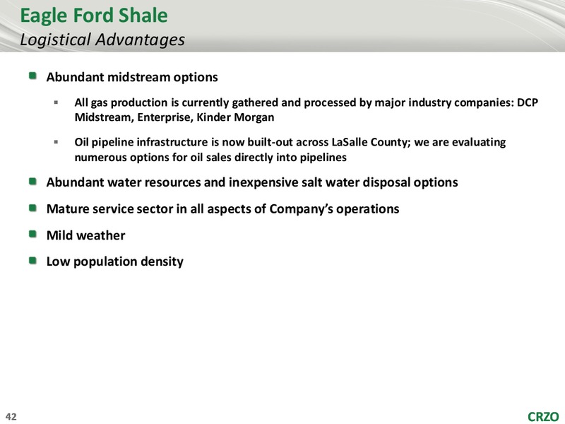 1ST ANNUAL ANALYST CONFERENCE – Carrizo Oil & Gas Inc. – slide 41