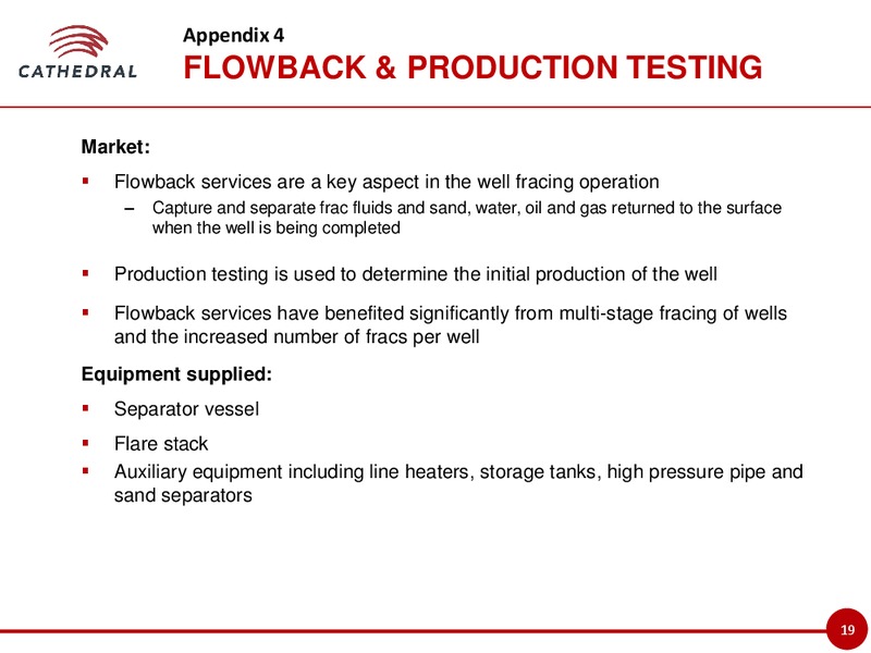 Investor Conference – Cathedral Energy Services Ltd. – slide 18