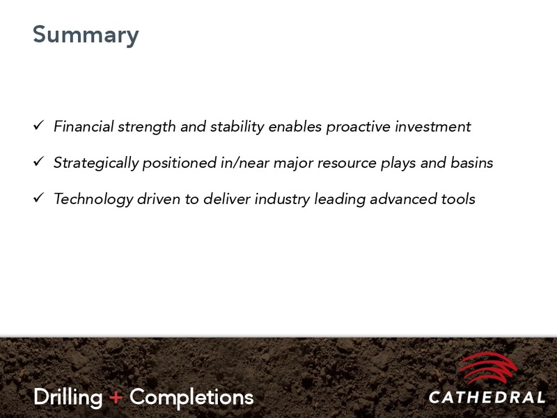 INVESTOR PRESENTATION – Cathedral Energy Services Ltd. – slide 15