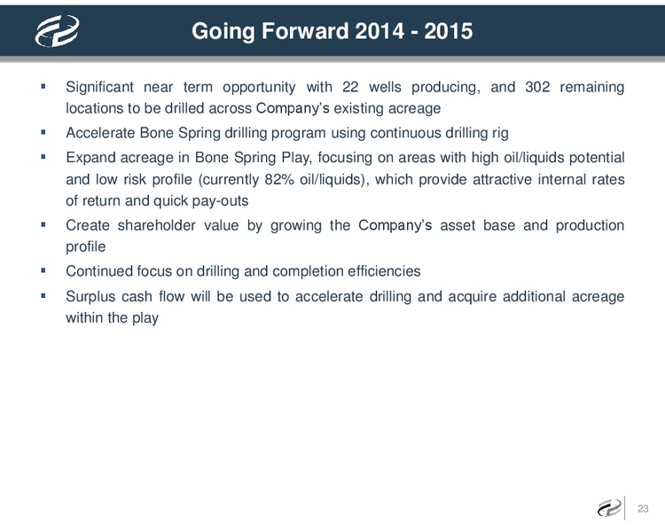 Investor Presentation – Caza Oil & Gas, Inc. – slide 22