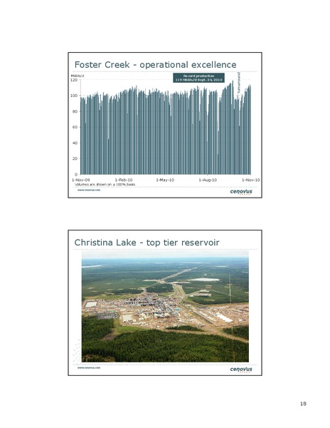 CREDIT SUISSE 2011 ENERGY SUMMIT – Cenovus Energy Inc. – slide 18