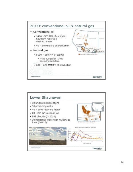 CREDIT SUISSE 2011 ENERGY SUMMIT – Cenovus Energy Inc. – slide 26