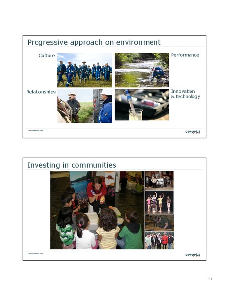 APRIL 2011 ANNUAL GENERAL MEETING – Cenovus Energy Inc. – slide 11