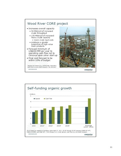 UBS GLOBAL OIL AND GAS CONFERENCE – Cenovus Energy Inc. – slide 11