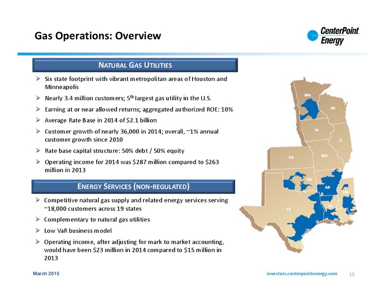INVESTOR PRESENTATION – Centerpoint Energy, Inc. – slide 14