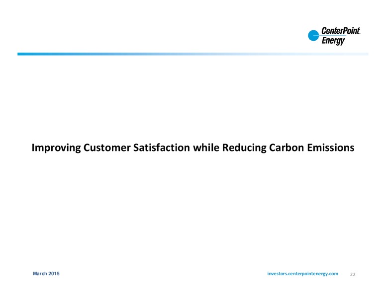 INVESTOR PRESENTATION – Centerpoint Energy, Inc. – slide 21