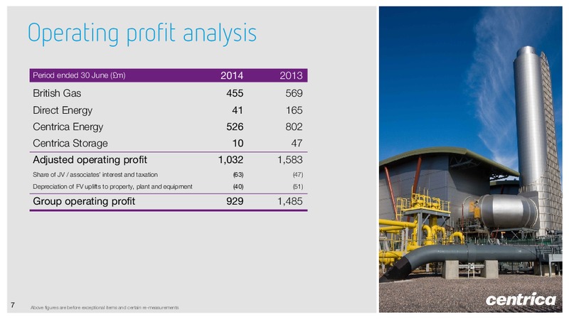 Interim Results – Centrica Plc – slide 6