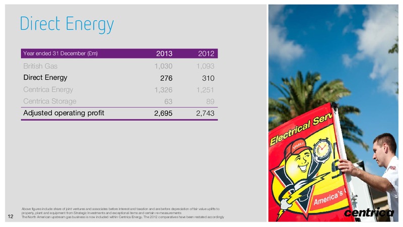 Preliminary Results for the year ended – Centrica Plc – slide 11