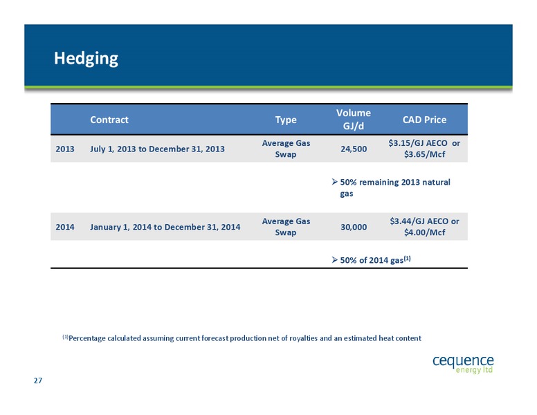 National Bank Financial 2014 Intermediate Energy Growth and Yield Conference – Cequence Energy Ltd. – slide 26