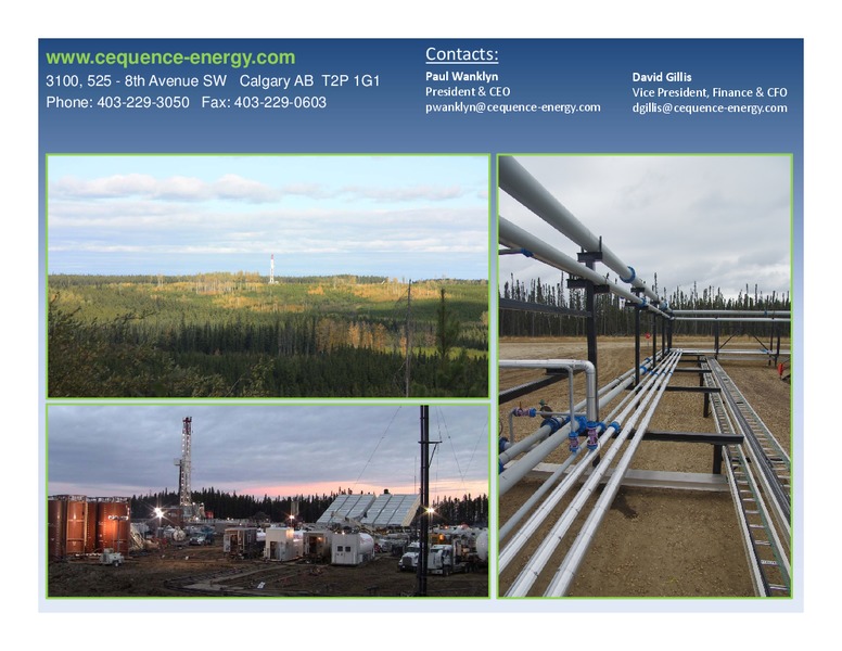 February 2014 Update – Cequence Energy Ltd. – slide 31