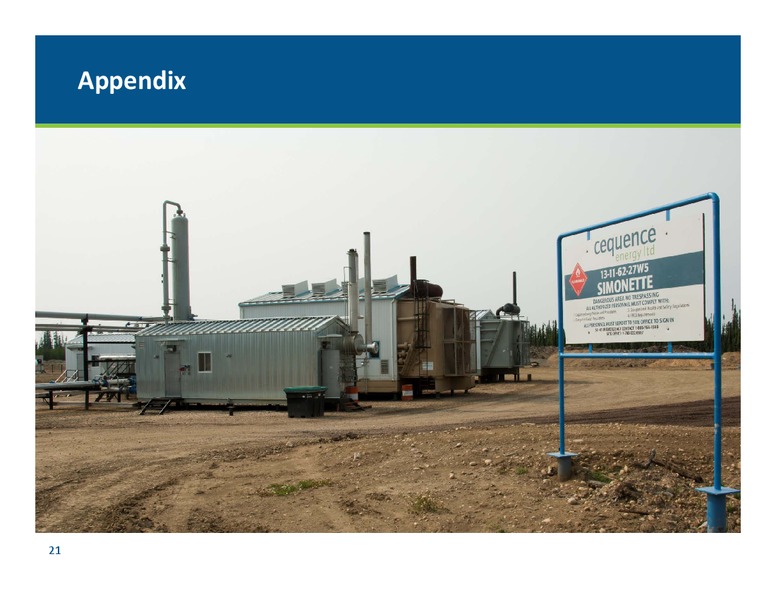 MARCH 2015 INVESTOR PRESENTATION – Cequence Energy Ltd. – slide 20