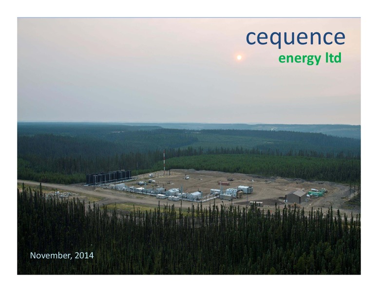 Investor Presentation – Cequence Energy Ltd. – slide 1