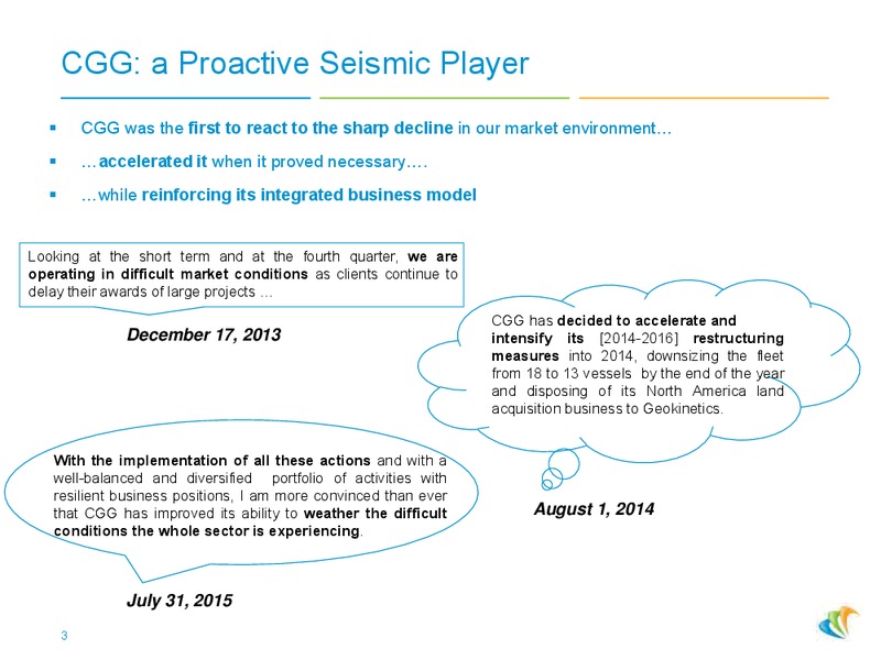September 2015 Investor Presentation – CGG – slide 2