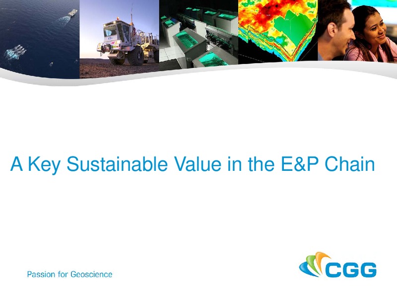 OCTOBER 2013 CORPORATE PRESENTATION – CGG – slide 1