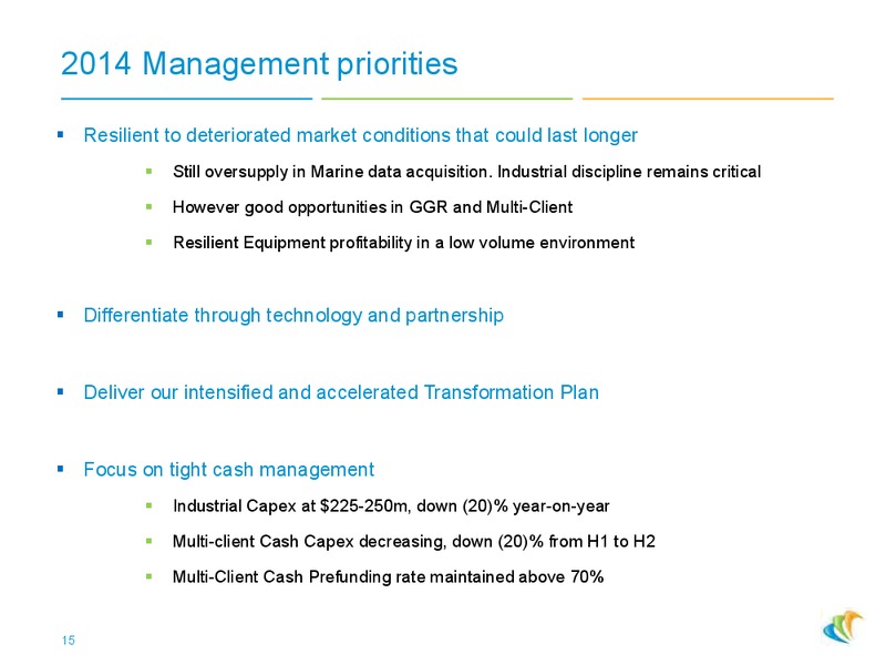 Q3 2014 RESULTS – CGG – slide 14