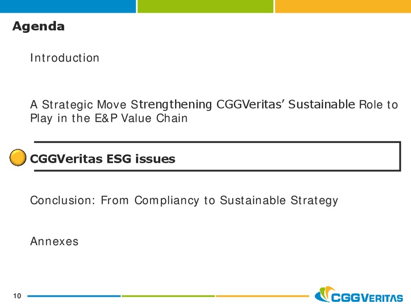 NOVEMBER 2012 CORPORATE PRESENTATION – CGG – slide 10