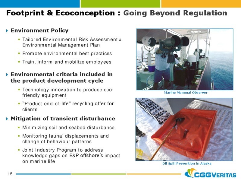 NOVEMBER 2012 CORPORATE PRESENTATION – CGG – slide 15