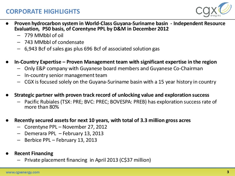 Annual and Special Meeting – Cgx Energy Inc. – slide 2