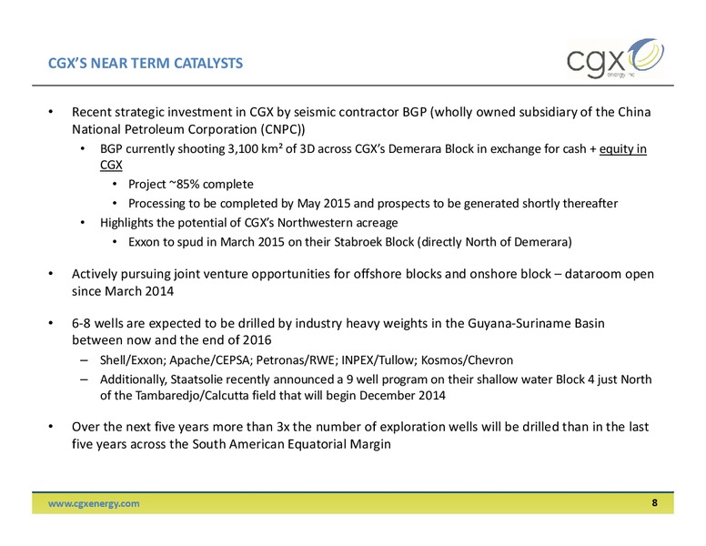 Corporate Presentation – Cgx Energy Inc. – slide 7