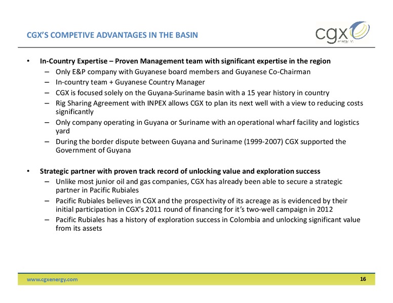 May 2015 Corporate Presentation – Cgx Energy Inc. – slide 15