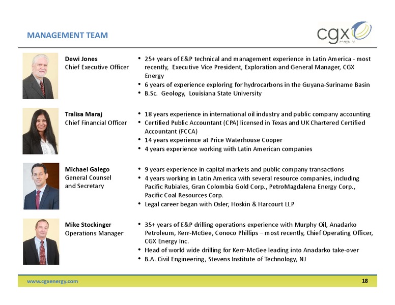 May 2015 Corporate Presentation – Cgx Energy Inc. – slide 17