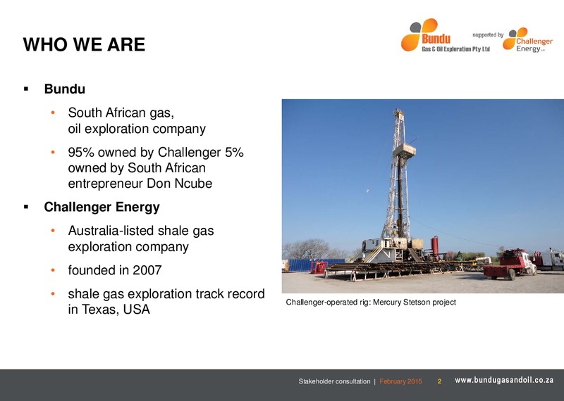 INVESTOR PRESENTATION – Challenger Energy Ltd – slide 2