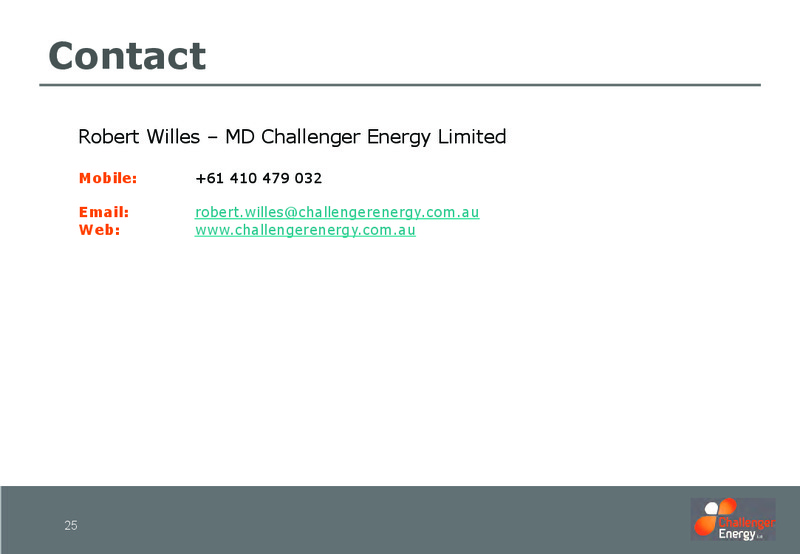 Investor Presentation – Challenger Energy Ltd – slide 24