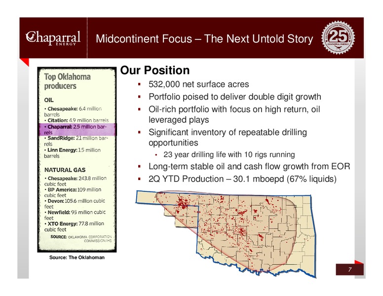 Credit Suisse – Chaparral Energy, Inc – slide 6