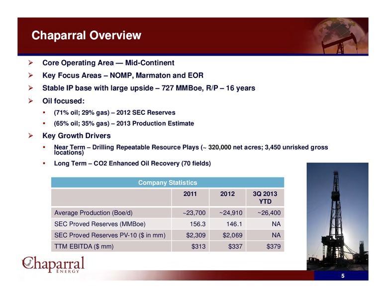 Wells Fargo Presentation – Chaparral Energy, Inc – slide 4