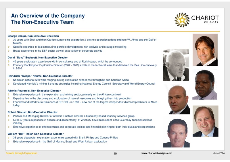 Investor Presentation – Chariot Oil and Gas – slide 9