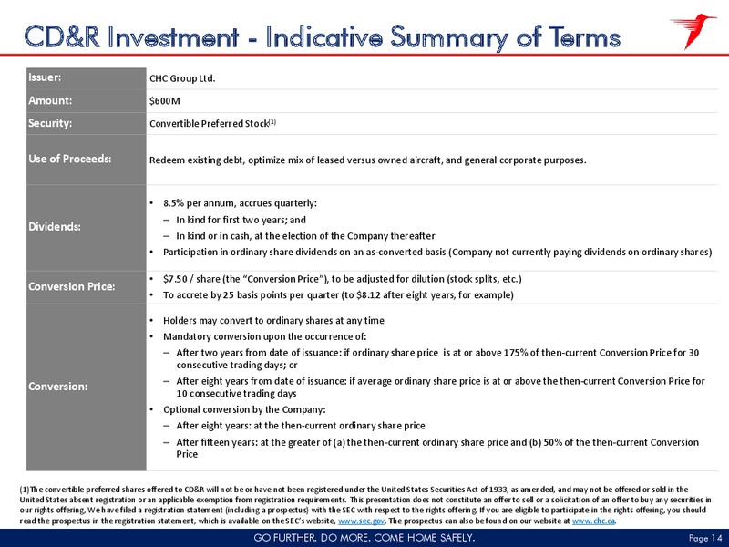GLOBAL HUNTER SECURITIES 1X1 SERIES – CHC Group Ltd – slide 13