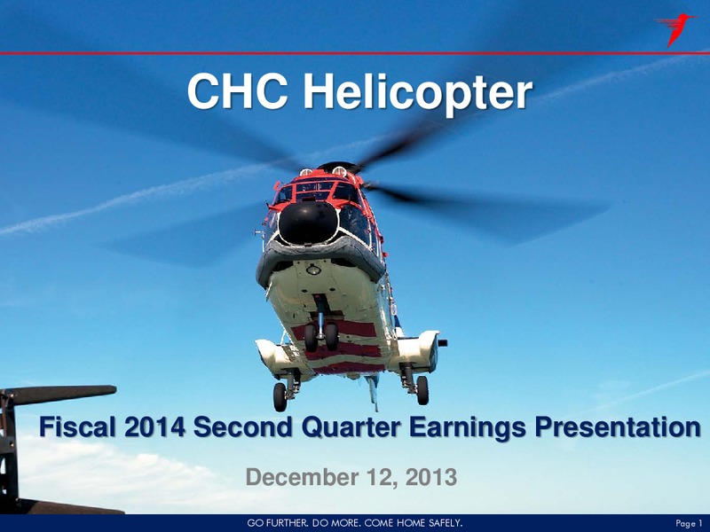 Q2 2014 EARNINGS CALL – CHC Group Ltd – slide 1