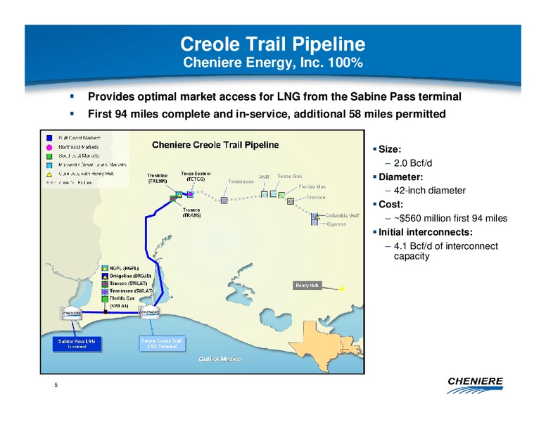 APRIL 2010 CORPORATE PRESENTATION – Cheniere Energy, Inc. – slide 4