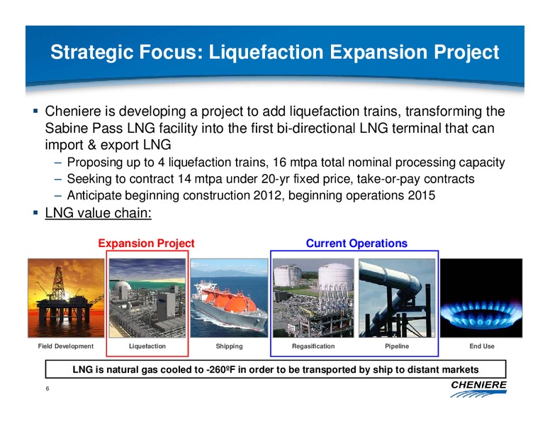 JUNE 2011 CORPORATE PRESENTATION – Cheniere Energy, Inc. – slide 5
