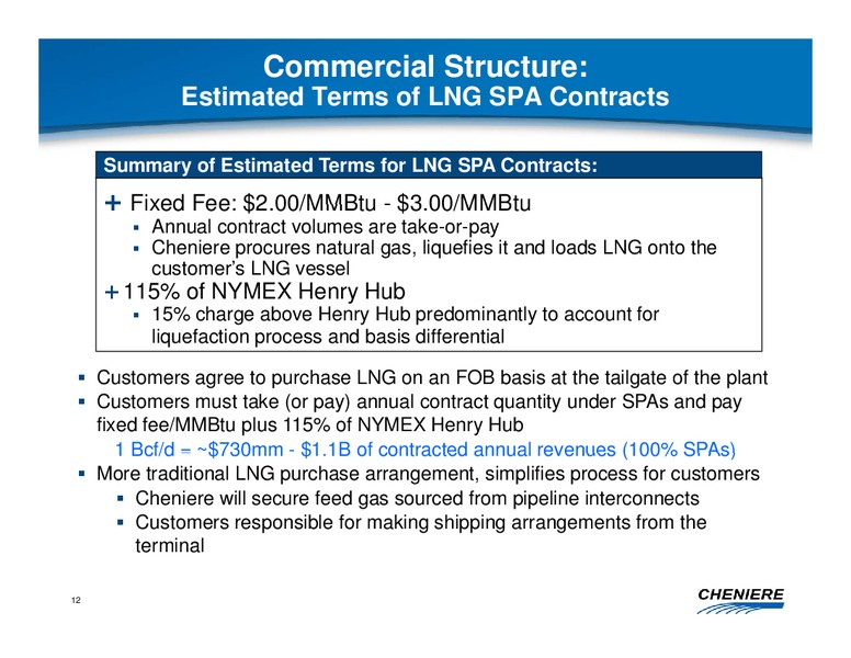 AUGUST 2011 CORPORATE PRESENTATION – Cheniere Energy, Inc. – slide 11