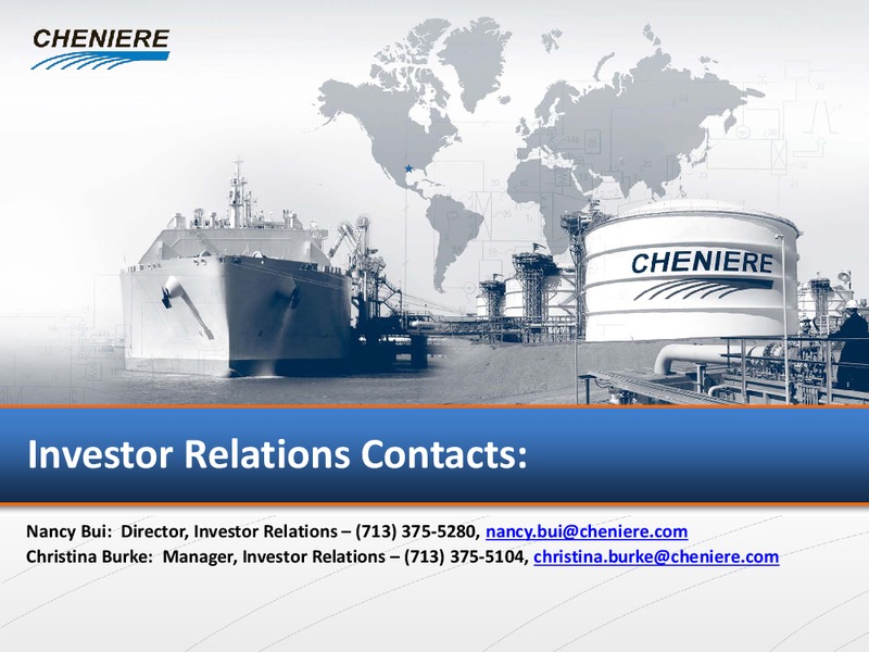 SEPTEMBER 2013 CORPORATE PRESENTATION – Cheniere Energy, Inc. – slide 38