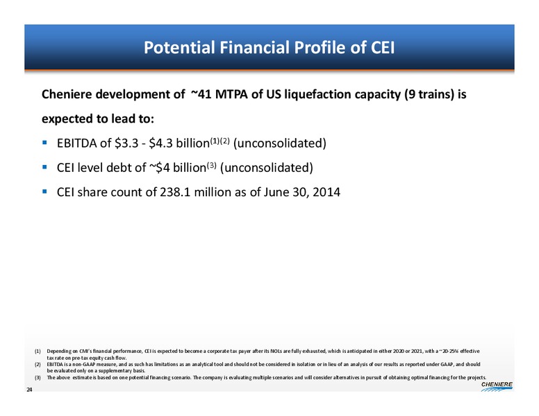 Credit Suisse Global Credit Products Conference – Cheniere Energy, Inc. – slide 22