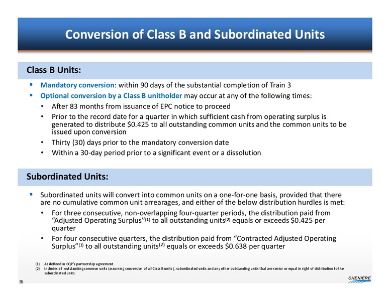 Credit Suisse Global Credit Products Conference – Cheniere Energy, Inc. – slide 33