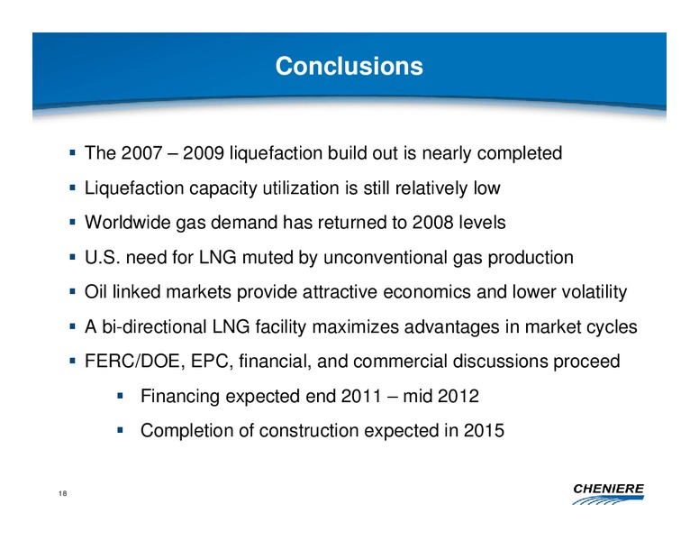 OCTOBER 2010 CORPORATE PRESENTATION – Cheniere Energy, Inc. – slide 17