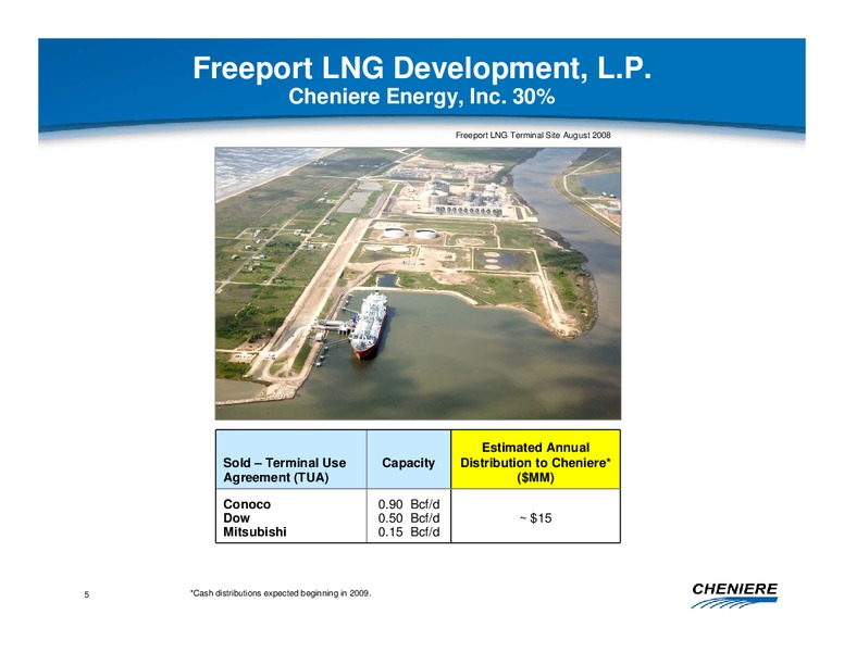 BANK OF AMERICA ENERGY CONFERENCE – Cheniere Energy, Inc. – slide 4