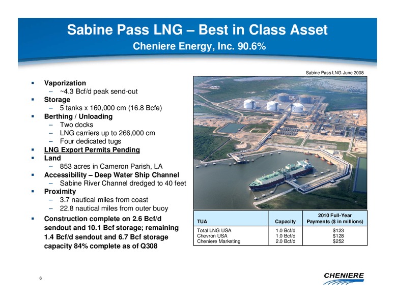 BANK OF AMERICA ENERGY CONFERENCE – Cheniere Energy, Inc. – slide 5